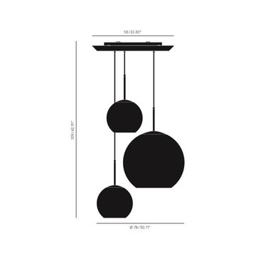 Copper LED Trio Round Pendant System by Tom Dixon - view 4