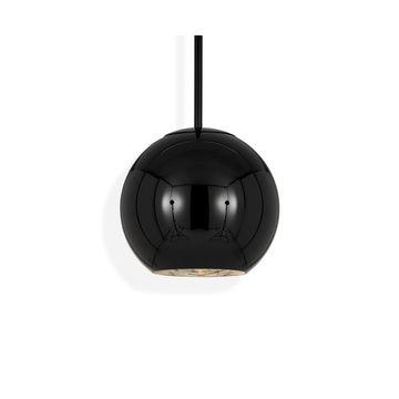 Copper Round Pendant Black 25cm by Tom Dixon - view 2