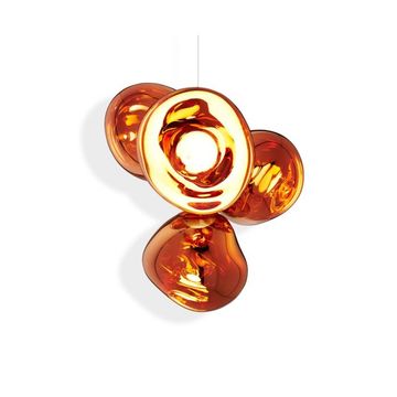Melt LED Chandelier Copper Small by Tom Dixon - view 7