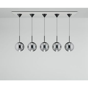 Globe Pendant System Linear Mini Silver by Tom Dixon - view 2