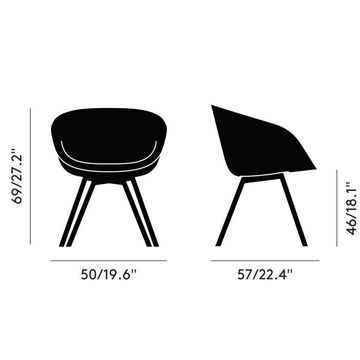 Scoop Chair Low Back Wool by Tom Dixon - view 3