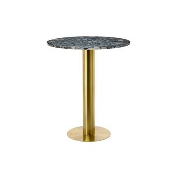 Tube Dining Table Brass Pebble Marble Top 900mm by Tom Dixon - view 2