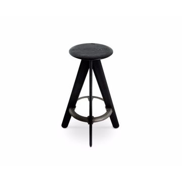 Slab Bar Stool Black by Tom Dixon - view 2