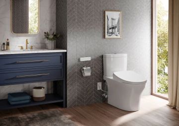 Smart Bathroom Design With One-Piece WASHLET+ Bidet Toilets by Toto USA