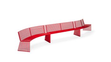 .015 Bench with Backrest - Urbantime by Diemmebi by Urbantime
