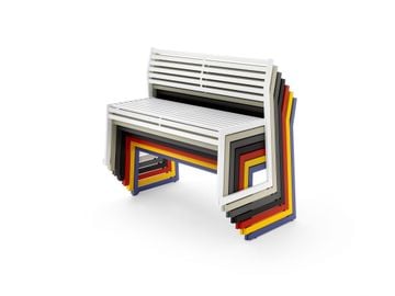 .026 bench with backrest - Urbantime by Diemmebi by Urbantime