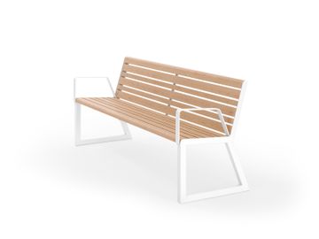 .h24 Bench with Backrest - Urbantime by Diemmebi by Urbantime