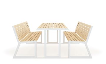 .H24 Table + Integrated benches - Urbantime by Diemmebi by Urbantime