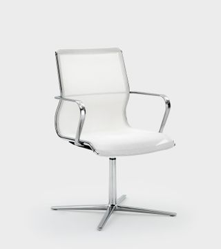 Mesh meeting and visitor armchair with 4 stars flat base - Viganò & C. by Viganò & C. srl a socio unico