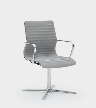 Padded meeting and visitor armchair with 4 stars flat base - Viganò & C. by Viganò & C. srl a socio unico