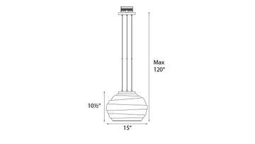 Elliptic 15" Pendant 2700K by WAC Lighting - view 4