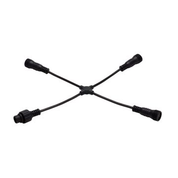12V Outdoor Landscape Tape Lighting Accessories 4 Way "X" Connector by WAC Lighting