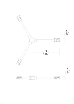 Flex Y Connector Connects tape sections and power feed by WAC Lighting - view 3