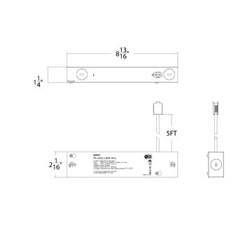InvisiLED® Outdoor IP45 Remote Power Supply 96W, 120-277VAC/24VDC by WAC Lighting - view 3