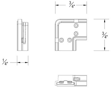 L Connector Connects between sections by WAC Lighting - view 3