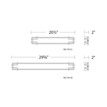 Simone Bathroom Vanity & Sconce 3000K by WAC Lighting - view 5