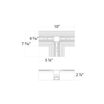 VENTRIX Recessed Trimless T Connector by WAC Lighting - view 3