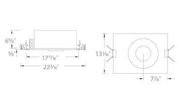 Volta 4.5″ Tunable White New Construction Housing Trimless Round by WAC Lighting - view 3