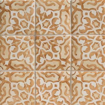 Duquesa Fatima Ambra Deco 4-5/8x4-5/8x5/8 Matte by Walker Zanger