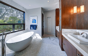 Floor to Wall Mosaic by Walker Zanger