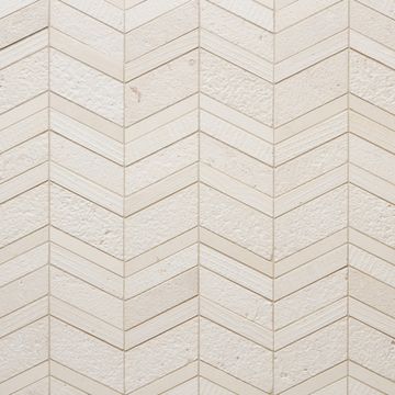 Shift Cream Chevron Mosaic Textured by Walker Zanger