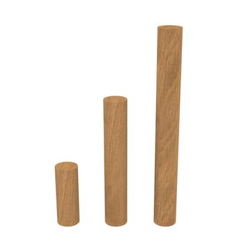Pegs Scoreboard - Oak, 12 pcs by We Do Wood