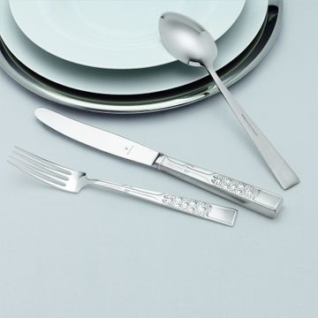 Kuchengabel Margeriten 925 Sterlingsilber oxidiert/poliert by Wilkens