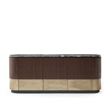 Modern ALMA DECOR sideboard in wood and marble by Zanaboni