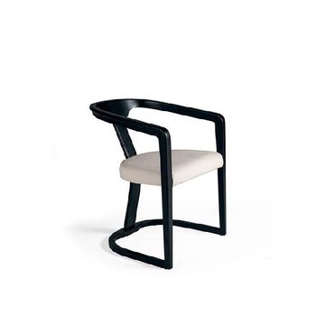 Modern style design chair in black stained ash by Zanaboni