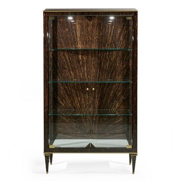 B/5375 display cabinet in palm wood by Zanaboni