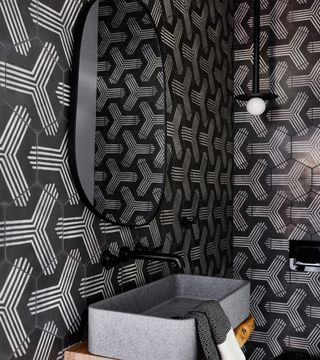 Echo Charcoal Hex by Zia Tile - view 2