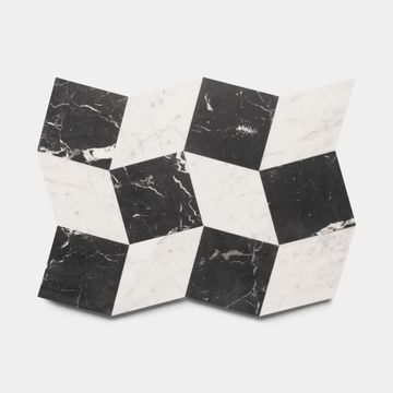Lombardy in Carrara + Nero Marquina by Zia Tile