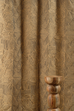 BALÉARES - LLENYA - Embroidered linen fabric by Élitis - view 3