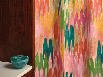 EXCENTRIC - GROOVY - Embroidered cotton fabric by Élitis - view 2