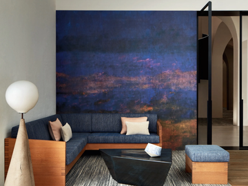 ATELIER D'ARTISTE II - ETERNITÉ - Motif textile effect vinyl wallpaper by Élitis - view 2