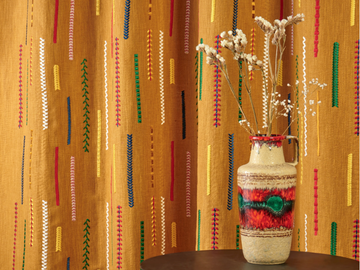 CAYERES - Fabric with graphic pattern for curtains by Élitis - view 2