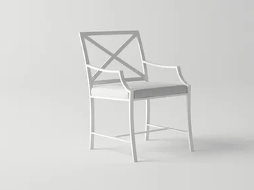 AGOSTO - Aluminium garden chair with armrests by 10Deka