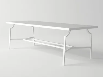 AGOSTO - Rectangular aluminium garden table by 10Deka