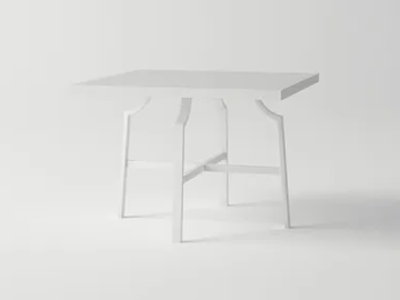 AGOSTO - Square aluminium garden table by 10Deka