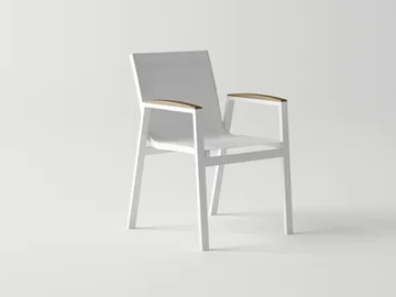 AMELIA - Aluminium garden chair with armrests by 10Deka