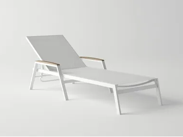 AMELIA - Stackable Recliner aluminium sun lounger by 10Deka