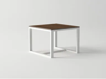 DAYTONA - Aluminium and wood garden side table by 10Deka