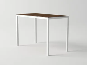 DAYTONA - Aluminium and wood high table by 10Deka