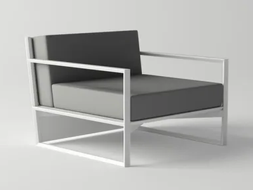 ORA - Aluminium garden armchair with armrests by 10Deka