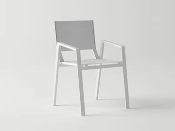 ORA - Aluminium garden chair with armrests by 10Deka