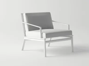 ORA - Garden aluminium easy chair with armrests by 10Deka