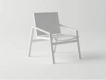 PULVIS - Aluminium garden chair with armrests by 10Deka