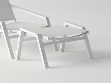 PULVIS - Aluminium garden pouf by 10Deka