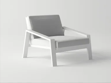 PULVIS - Garden aluminium easy chair by 10Deka