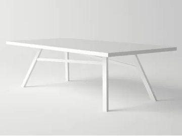 PULVIS - Rectangular aluminium garden table by 10Deka